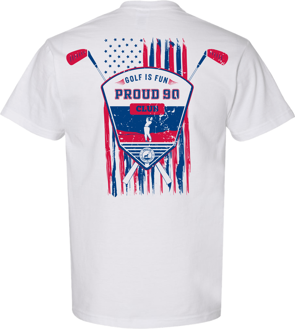 American Flag Proud 90 Premium Tee - White Proud 90 