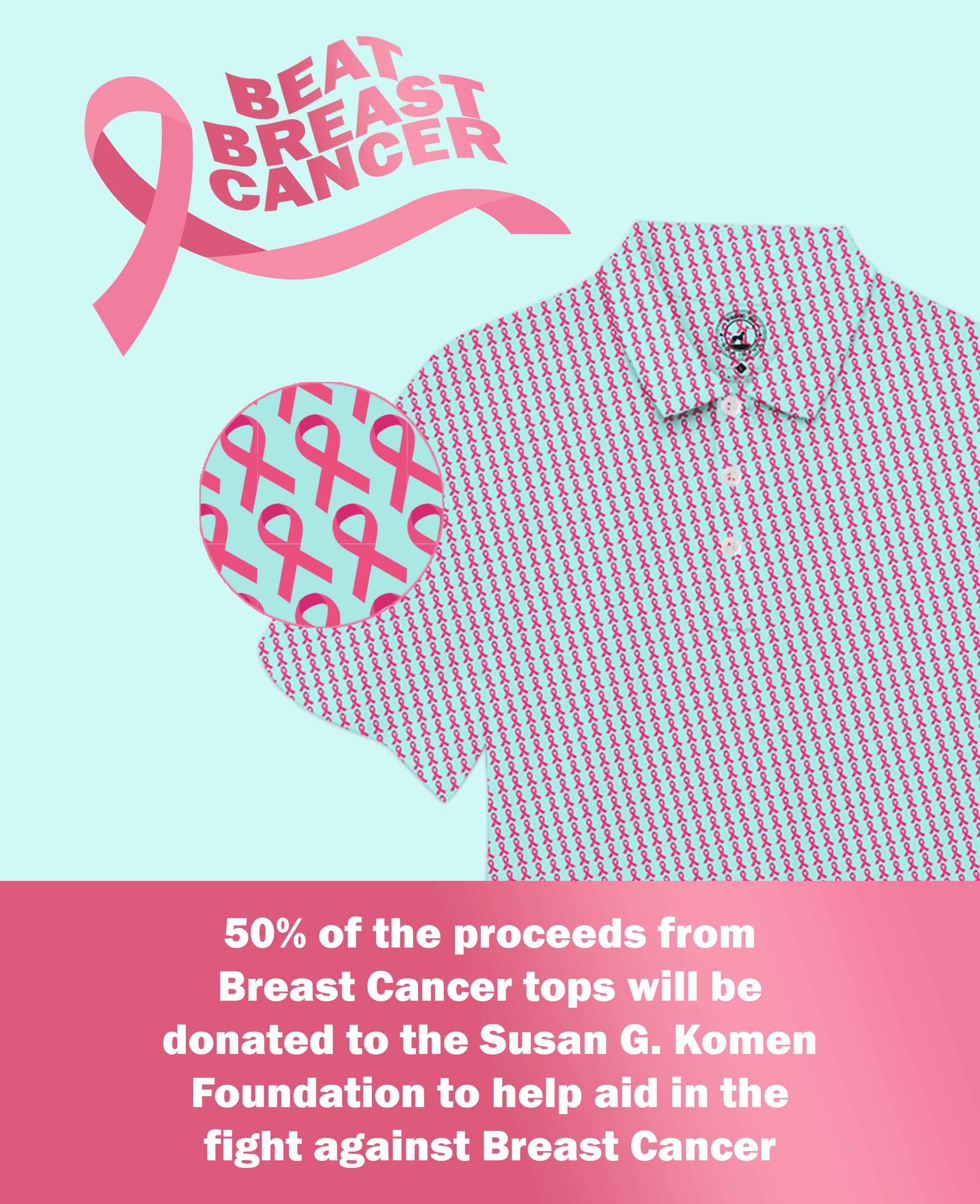 Beat Breast Cancer - Pink Ribbon Men's Forever Collection Proud 90 