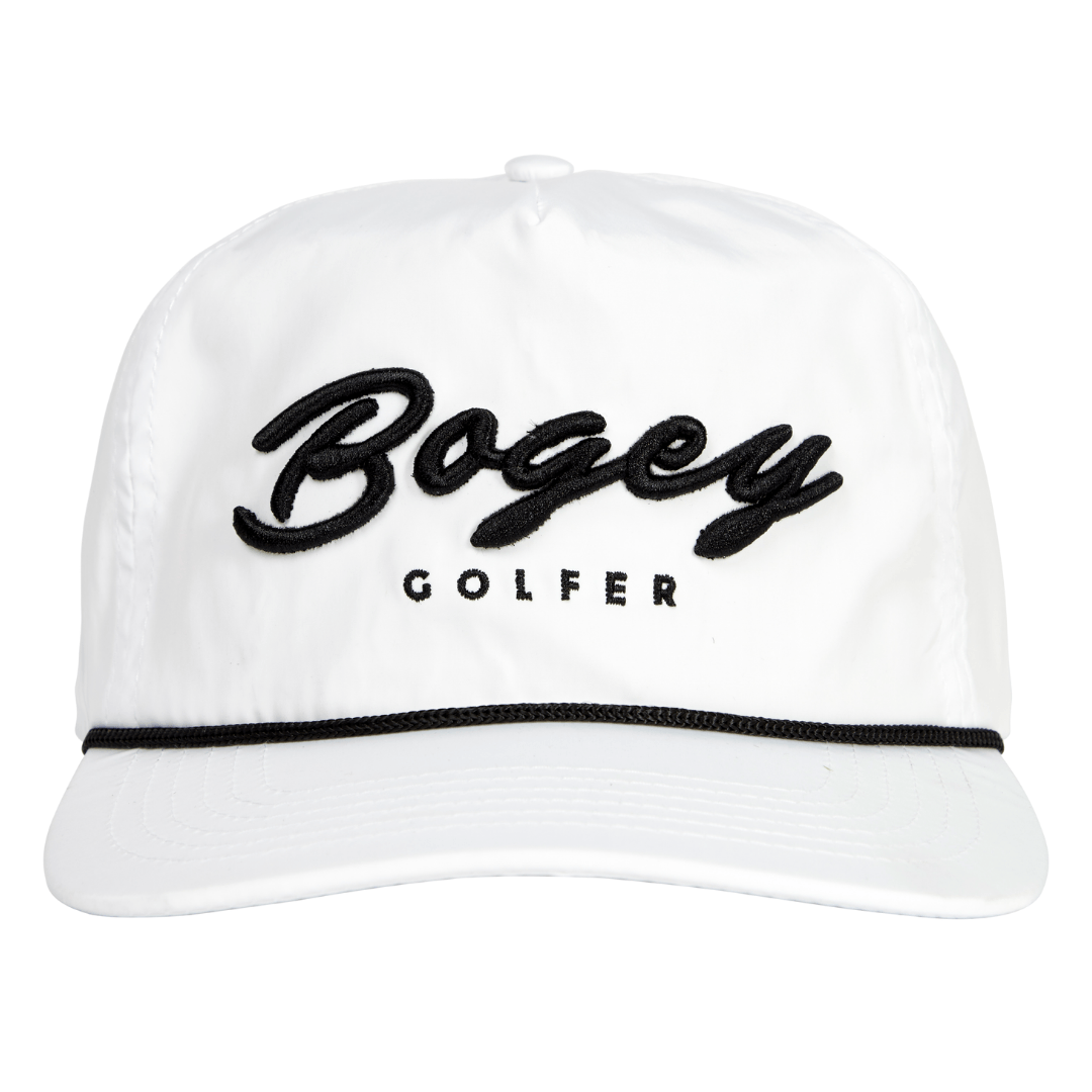 Bogey Golfer Rope Hat - All White Proud 90 